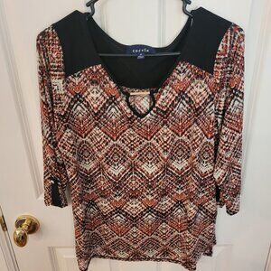 Corvia Size Medium Blouse-3/4 tabbed sleeves